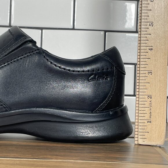 Clarks Kempton Free Shoes Mens Size 9 Wide Black Leather Casual Loafer - Picture 10 of 13
